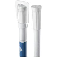 Карниз в ванную 110* 200 белый без колец САНАКС